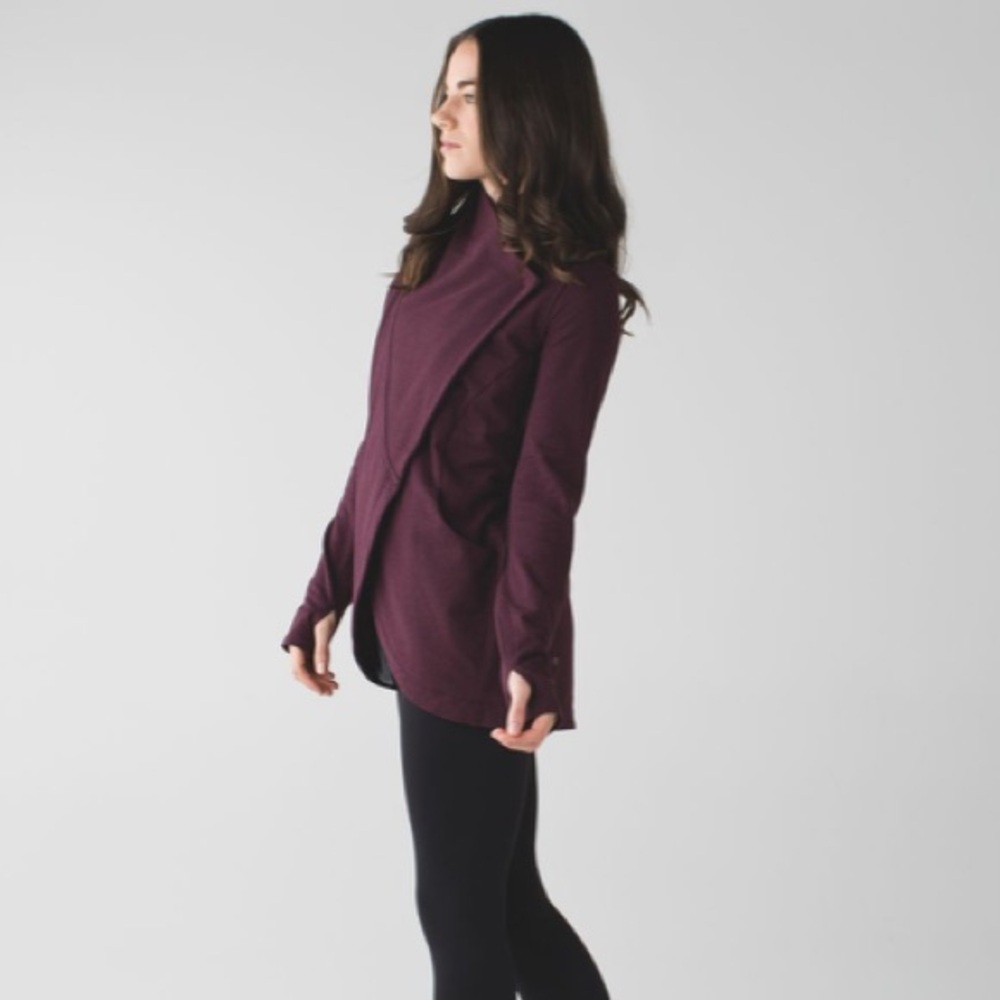 Lululemon That's A Wrap Heathered Bordeaux Drama Ladies Size 4 Comfy Athleisure - Picture 12 of 14